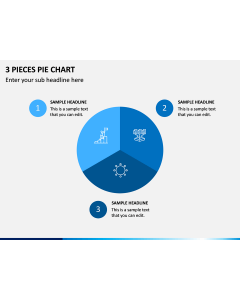3 Pieces Pie Chart PPT Slide 1