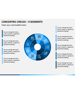 Concentric Circles – 9 Segments PPT Slide 1