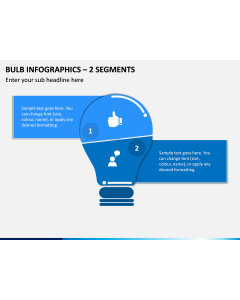 Bulb Infographics - 2 Segments PPT Slide 1