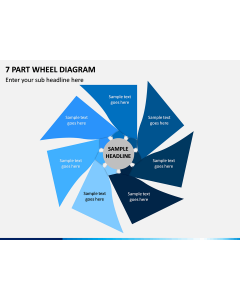 7 Part Wheel Diagram PPT Slide 1