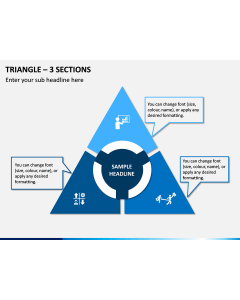 Triangle - 3 Sections PPT Slide 1