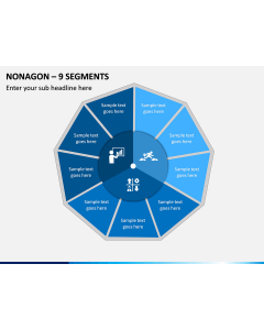 Nonagon - 9 Segments PPT Slide 1