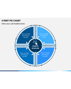4 Part Pie Chart PPT Slide 1