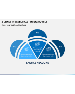 3 Cones In Semicircle - Infographics PPT Slide 1