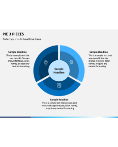 Pie 3 Pieces PPT Slide 1
