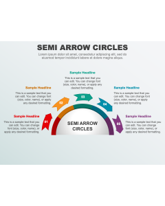 Semi Arrow Circles PPT Slide 1