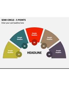 Semi Circle - 5 Points PPT Slide 1