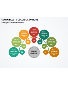 Semi Circle - 7 Colorful Options PPT Slide 1