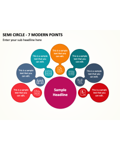 Semi Circle - 7 Modern Points PPT Slide 1
