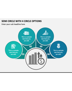 Semi Circle with 4 Circle Options PPT Slide 1