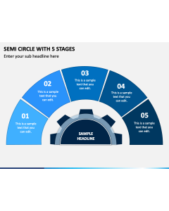 Semi Circle With 5 Stages Slide 1