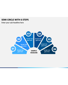 Semi Circle With 6 Steps Slide 1