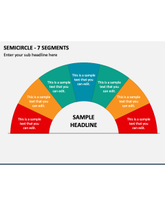 Semicircle - 7 Segments PPT Slide 1