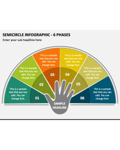 Semicircle Infographic - 6 Phases PPT Slide 1