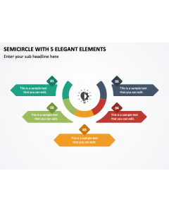 Semicircle with 5 Elegant Elements PPT Thumbnail
