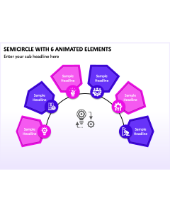 Semicircle with 6 Animated Elements PPT Thumbnail
