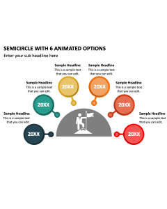 Semicircle with 6 Animated Options PPT Thumbnail
