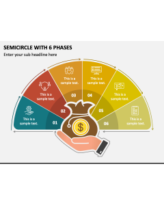 Semicircle with 6 Phases PPT Slide 1