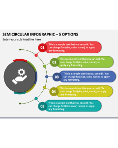 Semicircular Infographic - 5 Options PPT Slide 1