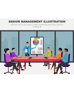 Senior Management Illustration PPT Slide 1