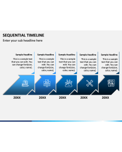 Sequential Timeline PPT Slide 1