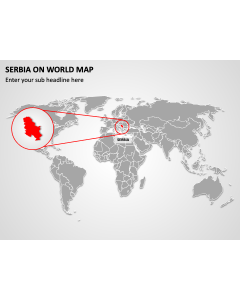 Serbia on World Map PPT Thumbnail