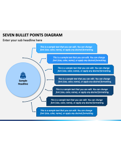 Seven Bullet Points Diagram PPT Slide 1
