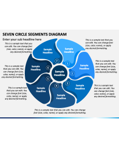 Seven Circle Segments Diagram PPT Slide 1