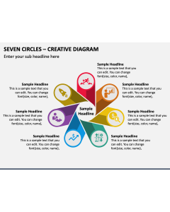 Seven Circles - Creative Diagram PPT Slide 1