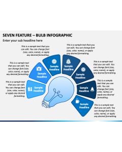 Seven Feature - Bulb Infographic PPT Slide 1