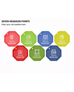 Seven Hexagon Points PPT Slide 1