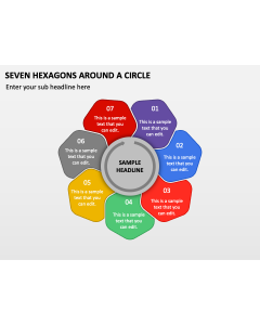 Seven Hexagons around a Circle PPT Slide 1