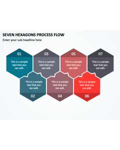 Seven Hexagons Process Flow PPT Slide 1
