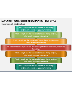Seven Option Stylish Infographic - List Style PPT Slide 1