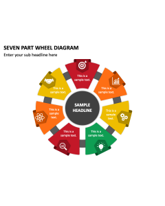 Seven Part Wheel Diagram PPT Slide 1