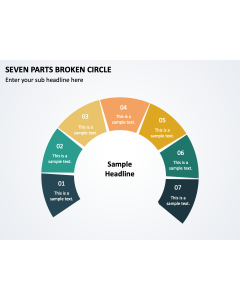 Seven Parts Broken Circle PPT Slide 1