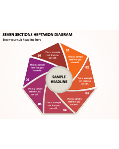 Seven Sections Heptagon Diagram PPT Slide 1