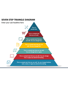 Seven Step Triangle Diagram PPT Slide 1