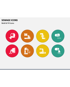 Sewage Icons PPT Slide 1