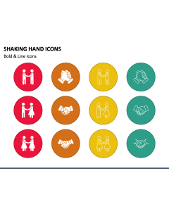 Shaking Hand Icons PowerPoint Slide 1