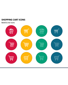 Shopping Cart Icons PowerPoint Slide 1