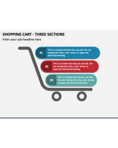 Shopping Cart - Three Sections PPT Slide 1