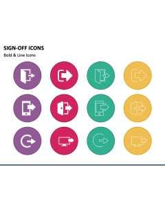 Sign Off Icons PowerPoint Slide 1