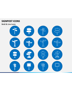 Signpost Icons PowerPoint Slide 1