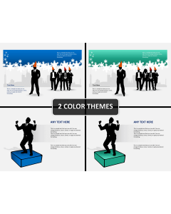 Silhouettes celebration PPT cover slide 