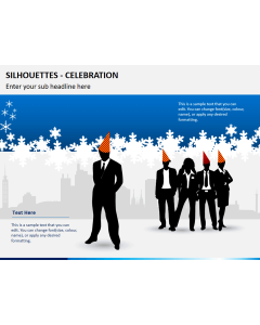 Silhouettes celebration PPT slide 1