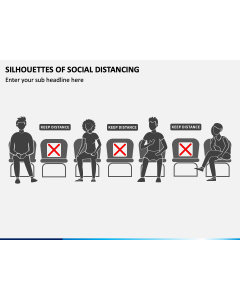 Silhouettes of Social Distancing PPT Slide 1