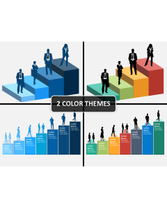 Silhouettes steps PPT cover slide 