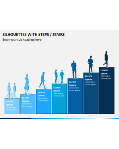 Silhouettes steps PPT slide 1