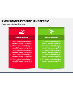 Simple Banner Infographic - 2 Options PPT Slide 1